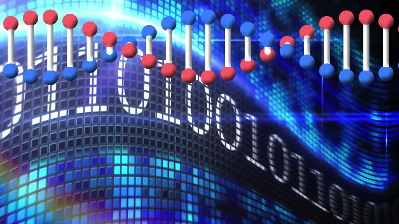 이진 코딩을 통한 dna 가닥의 애니메이션