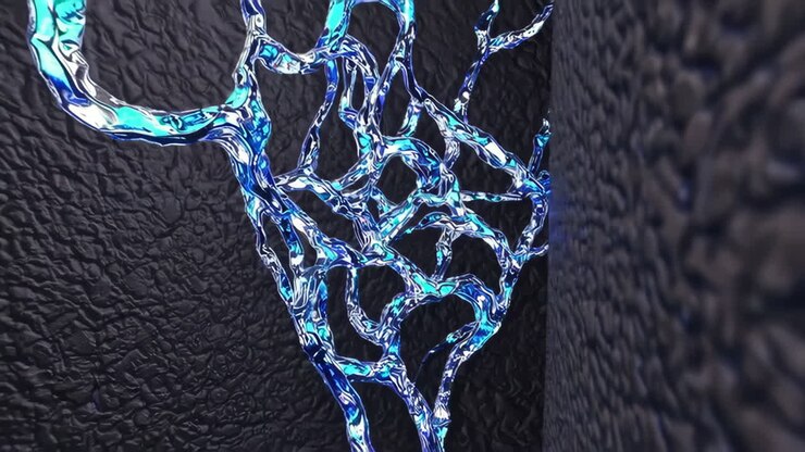 Abstrakt glødende flydende kunst