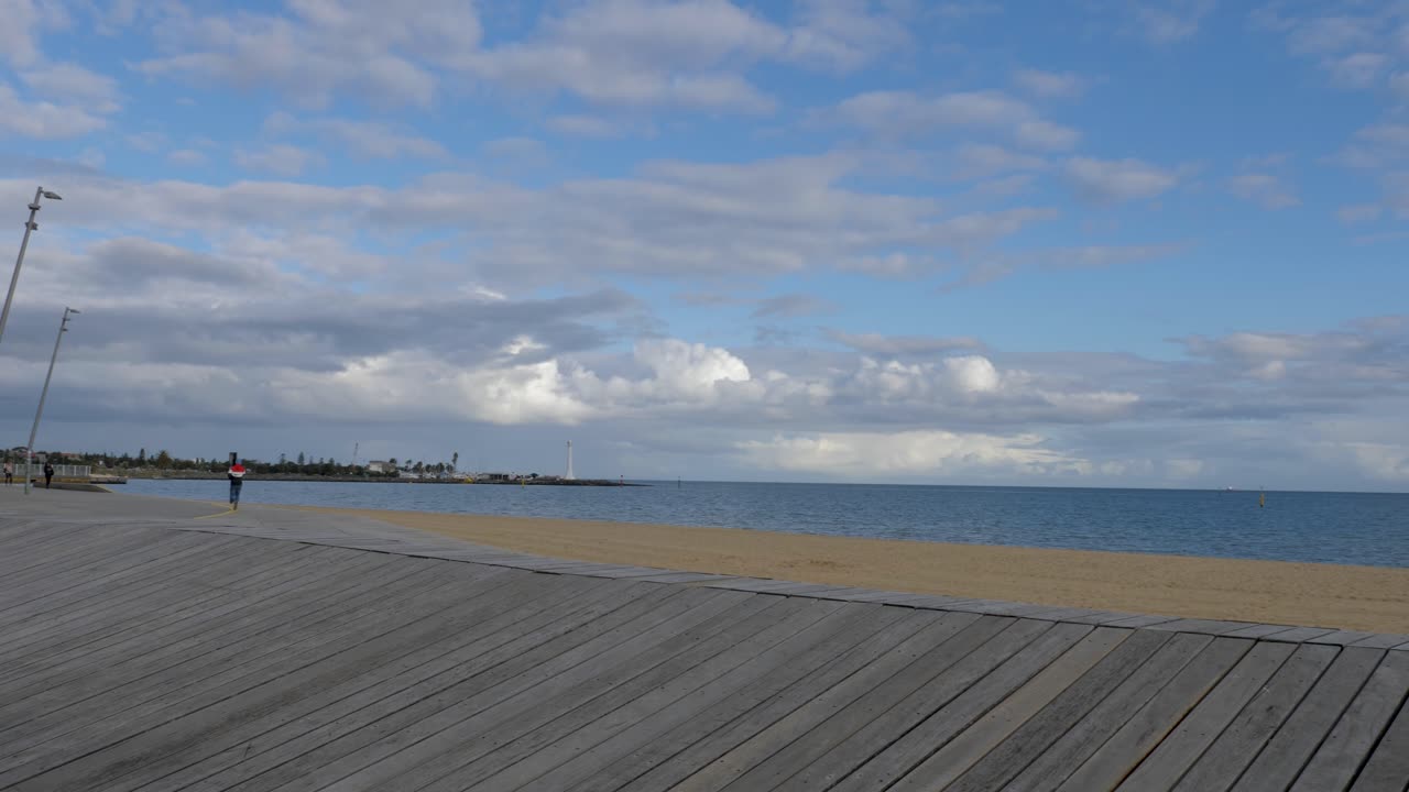 세인트 킬다 부두, 멜버른 호주 멜버른 cbd 스카이라인 전망 세인트 킬다 부두 세인트 킬다 비치, 명소, 멜버른