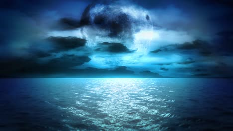 meer, mondlicht und wolken (schleife)