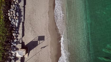 Top-down-view-of-beach-coastline