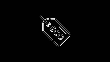 eco icon abstract animación sin costuras de líneas de neón 4k. hermosa animación de líneas de neon 4k video en primer plano.