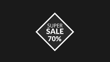 Super-Sale-70-%-Rabatt-Auf-Die-Verwendung-Von-Wortanimationen-Für-Landing-Page,-Website,-Blog,-Verkaufsförderung,-Werbung,-Marketing.-Auf-Transparentem-Hintergrund-Mit-Alphakanal