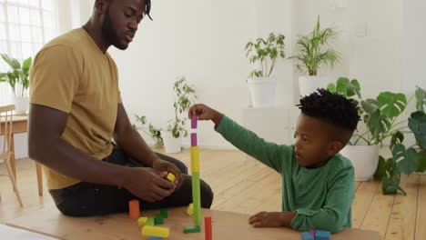 father and son at home