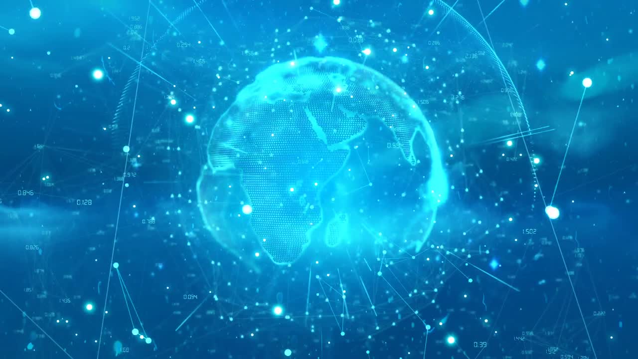 은하의 디지털로 생성된 비디오