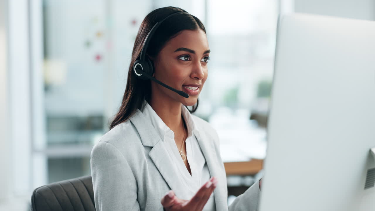 Supporto clienti, videochiamata al computer