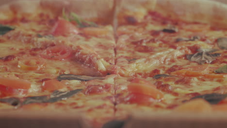pizza with tomato and basil