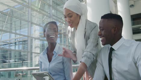 young business people talking in a modern office