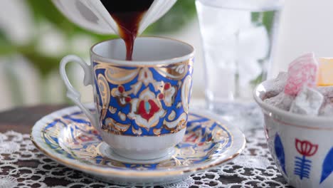 turkish coffee with turkish delight