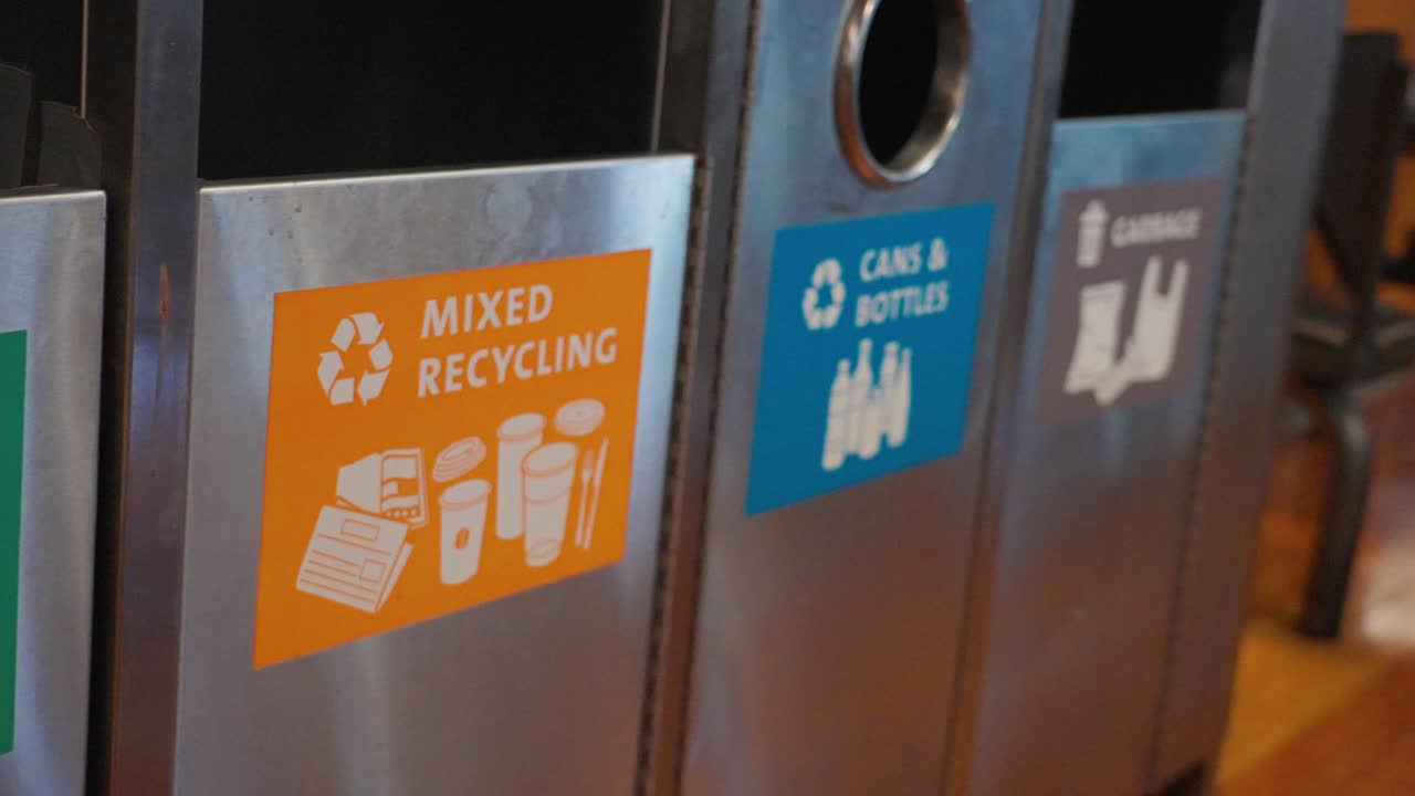 퇴비통, 재활용품, 쓰레기통