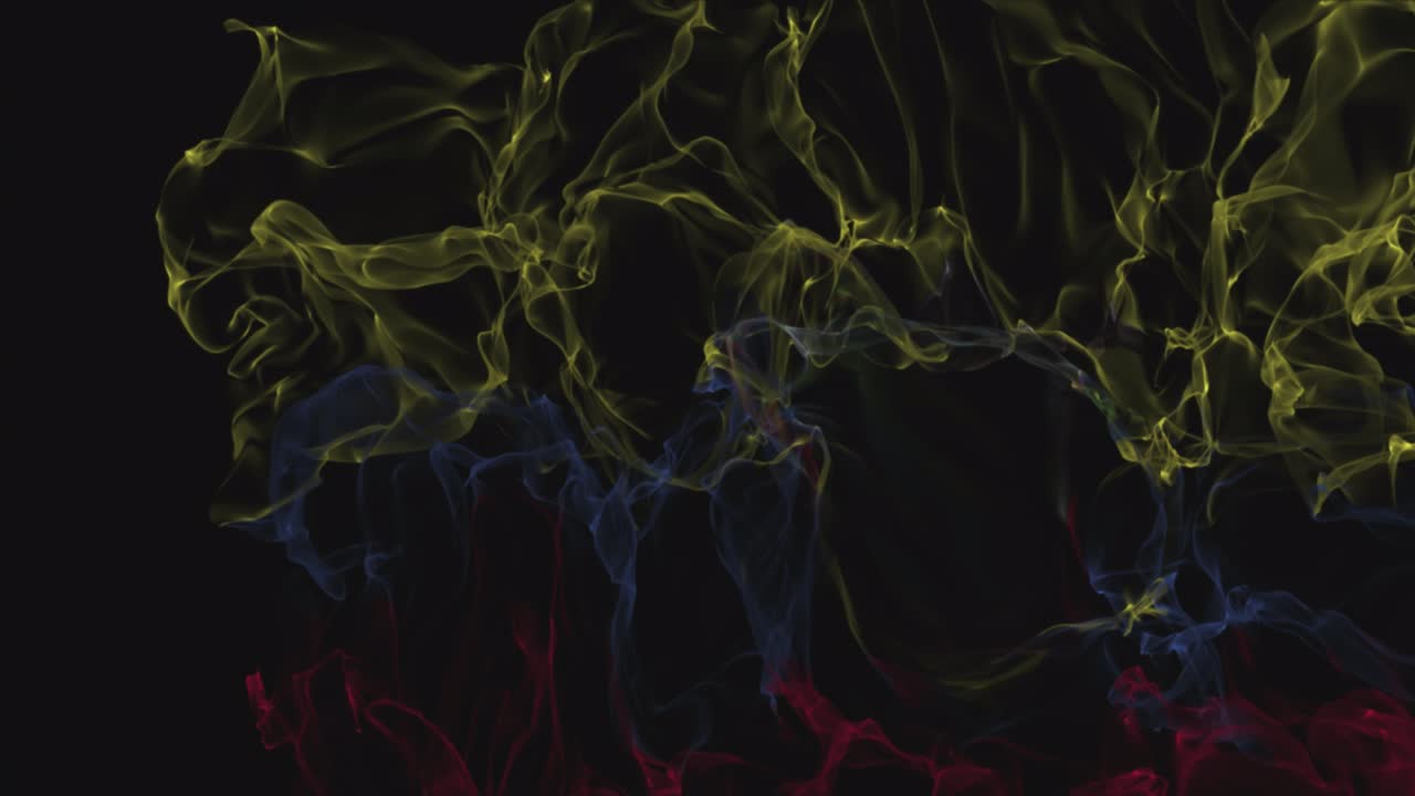 flag Ecuador turns into smoke. State weakening concept, alpha channel.