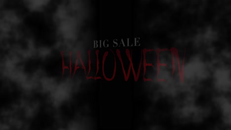 Halloween-Big-Sale-on-dark-black-space-with-fog