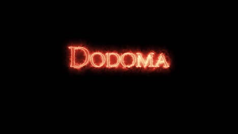 dodoma escrito con fuego. bucle