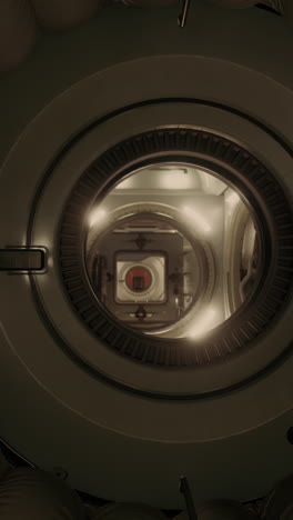 interior de la estación espacial en el espacio