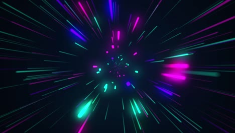 animación de video de ciencia ficción brillante con rayos láser de neón video de stock, fondos, abstracto, línea única, iluminación de neón colores y formas completos