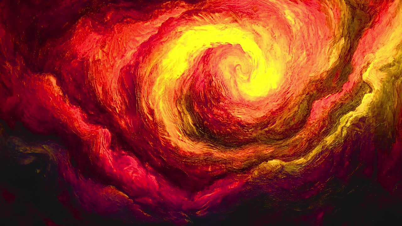 Dynamic Abstract Swirl of Fiery Colors