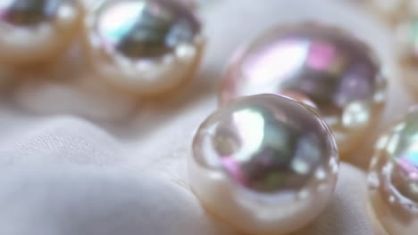 close-up of beautiful pearls