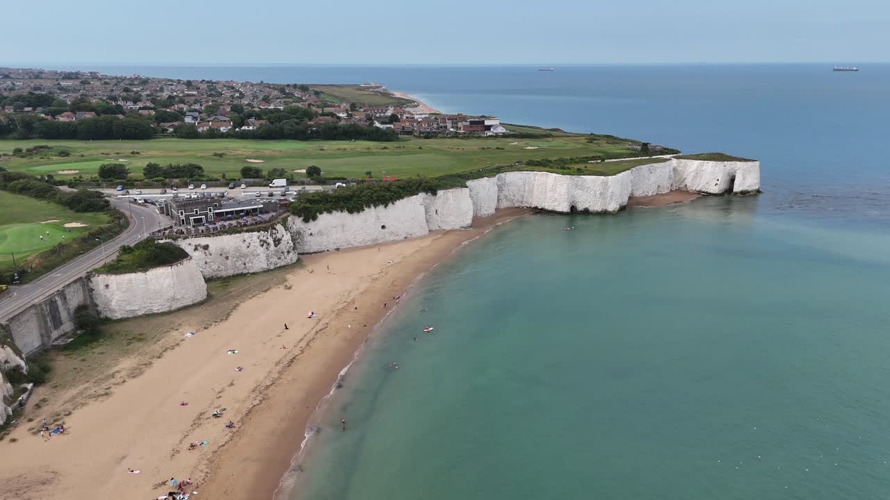 Kingsgate Bay kent UK summers day drone,aerial