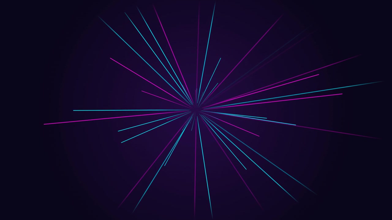 Sfondo Animato Astratto con Linee Radiali Rosa e Blu Luminose