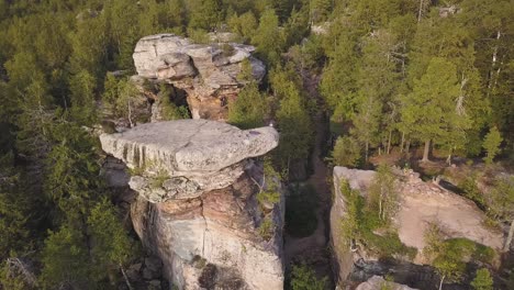 amazing rock formations in a forest