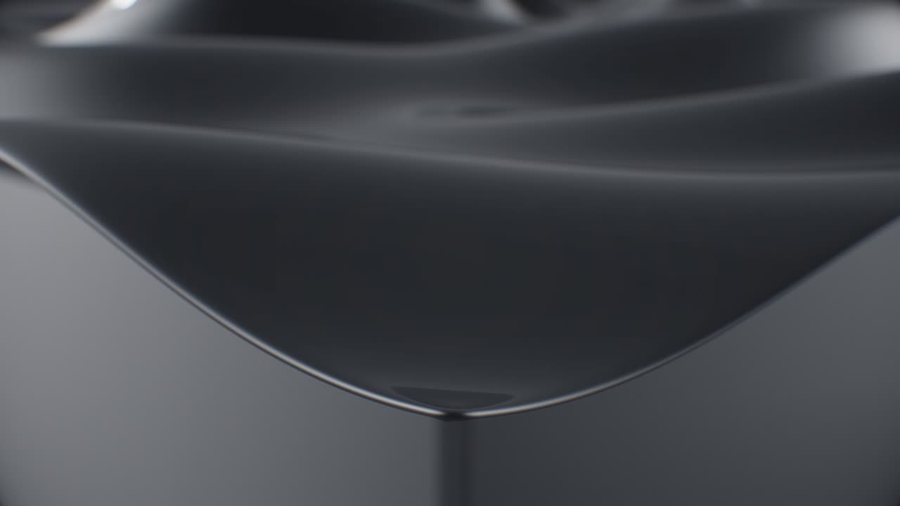 Black Abstract Background Smoothly Waves Flowing animation seamles loop 4k
