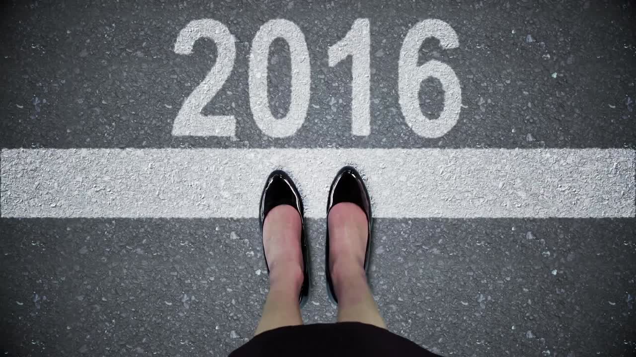 Composite video of 2016 written on the road