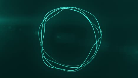 ultra hd 4k abstracto 3d render círculo de neón. círculos de neón azules y verdes abstracto fondo de movimiento de alta tecnología futurista. animación de video 3d. 3840x2160