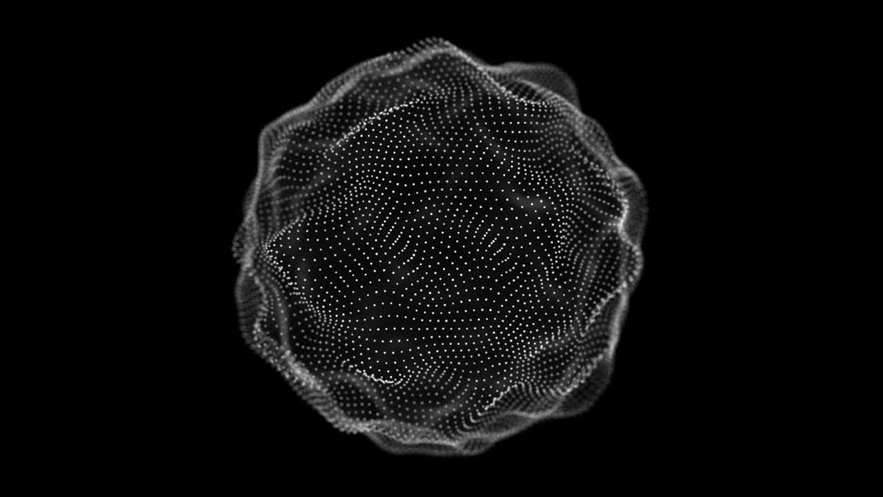 Sphere consisting of points. Modern wireframe elements. Technology grid sphere. 3d rendering.