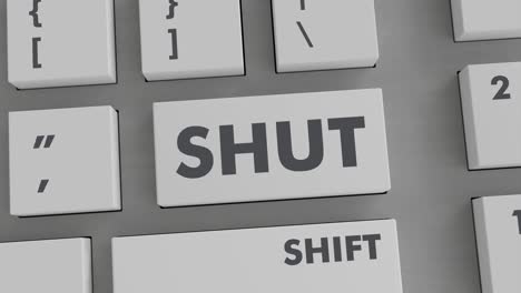 presionando el botón de cierre en el teclado