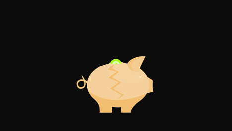 pig-money-box-icon-loop-animation-with-alpha-channel,-transparent-background,-ProRes-444