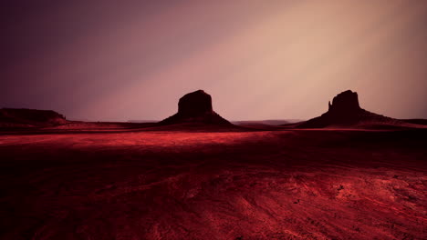 stunning sunset over monument valley