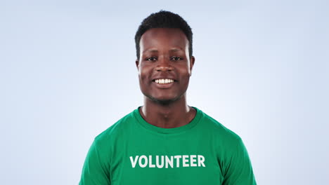 Volunteer,-face-and-happy-black-man-for-charity