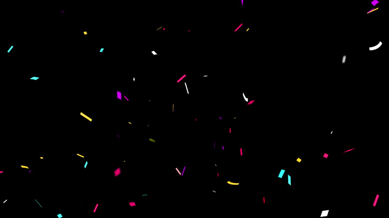 Colorful Confetti Particles Explosions Falling Animation | Premium ...
