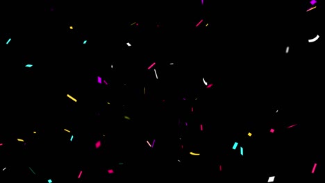 colorful confetti particles explosions falling animation