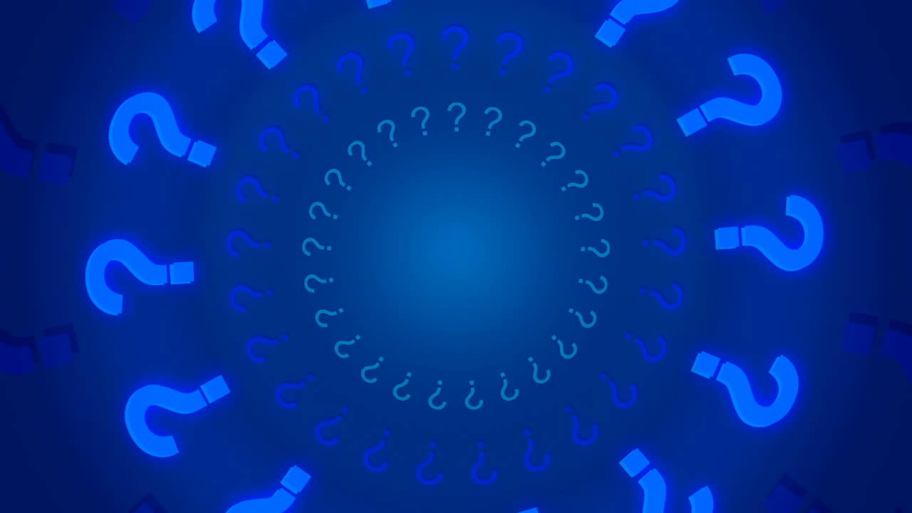 el bucle de fondo del signo de pregunta