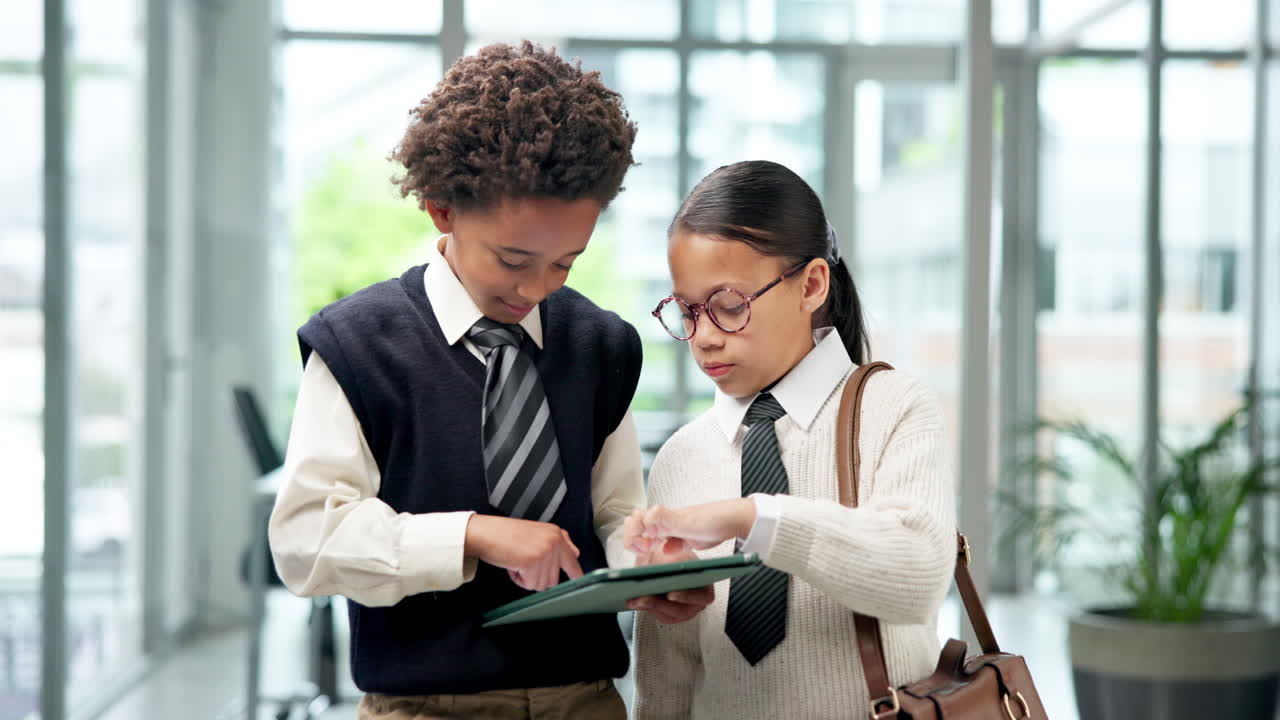 Two Students Using a Tablet