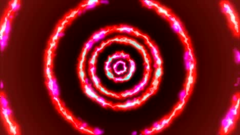 animación abstracta sin fin. los círculos aparecen desde el centro.