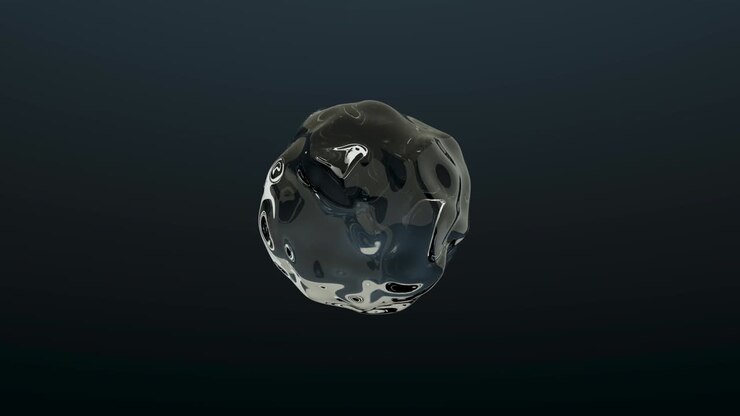 waving floating water ball made in CG