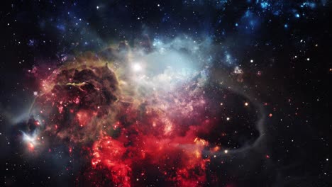 viaje a una nebulosa en el espacio