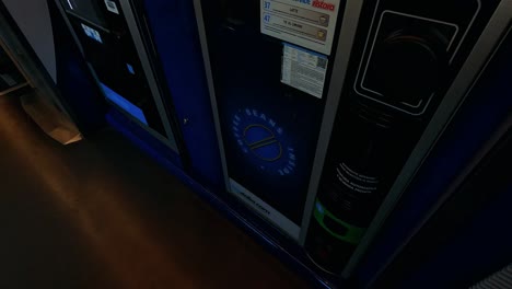 vending machine inside a moving train in milan