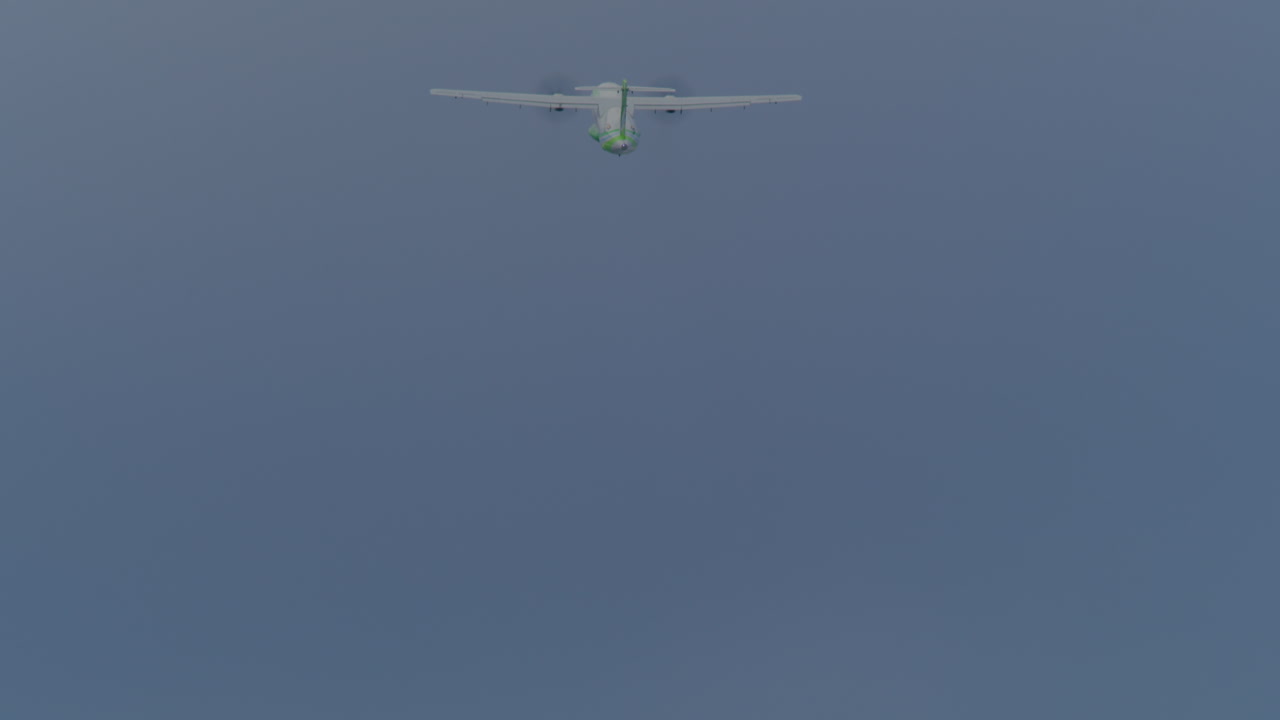 Plane taking off against blue sky