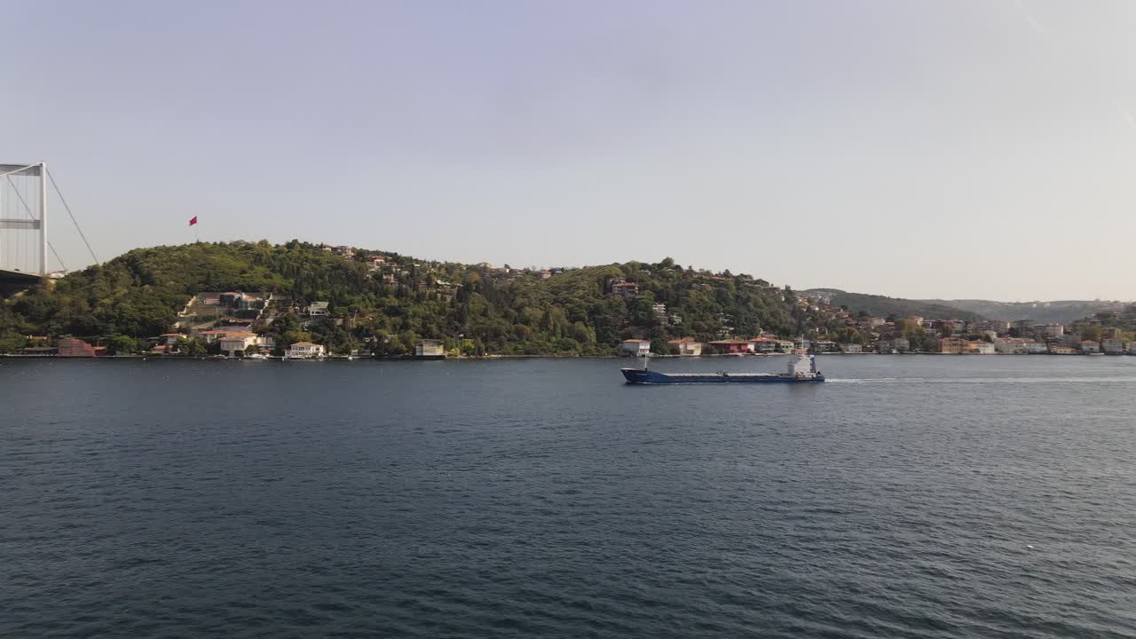 Sea Transportation Ship Drone View