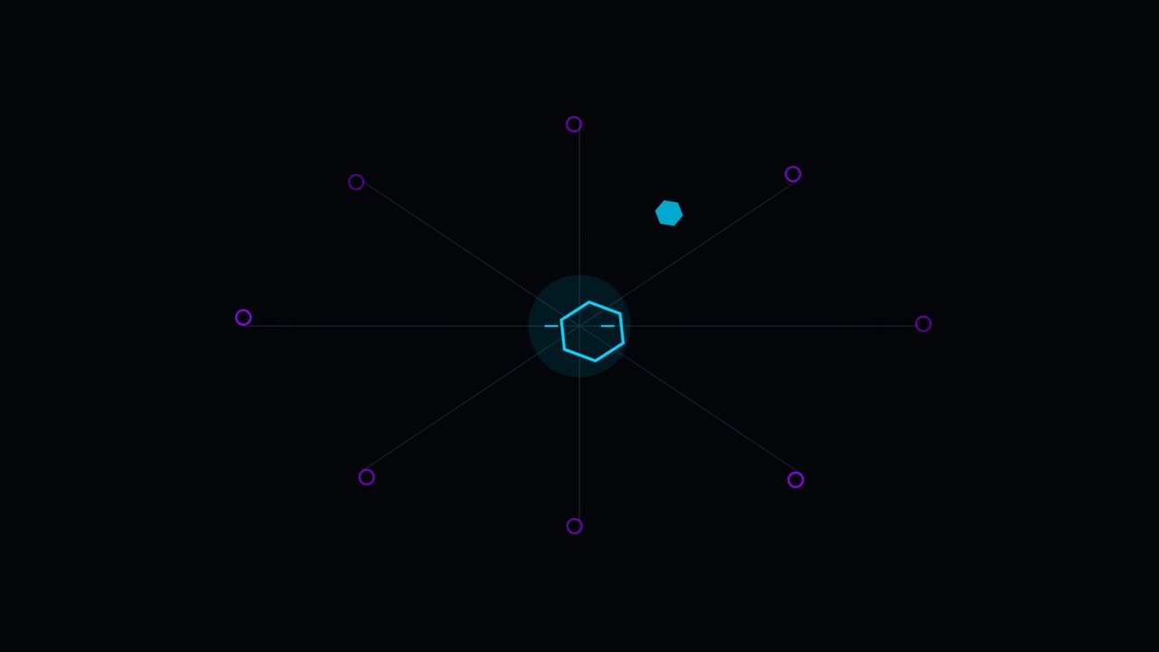 Abstract Digital Hexagon Interface Animation