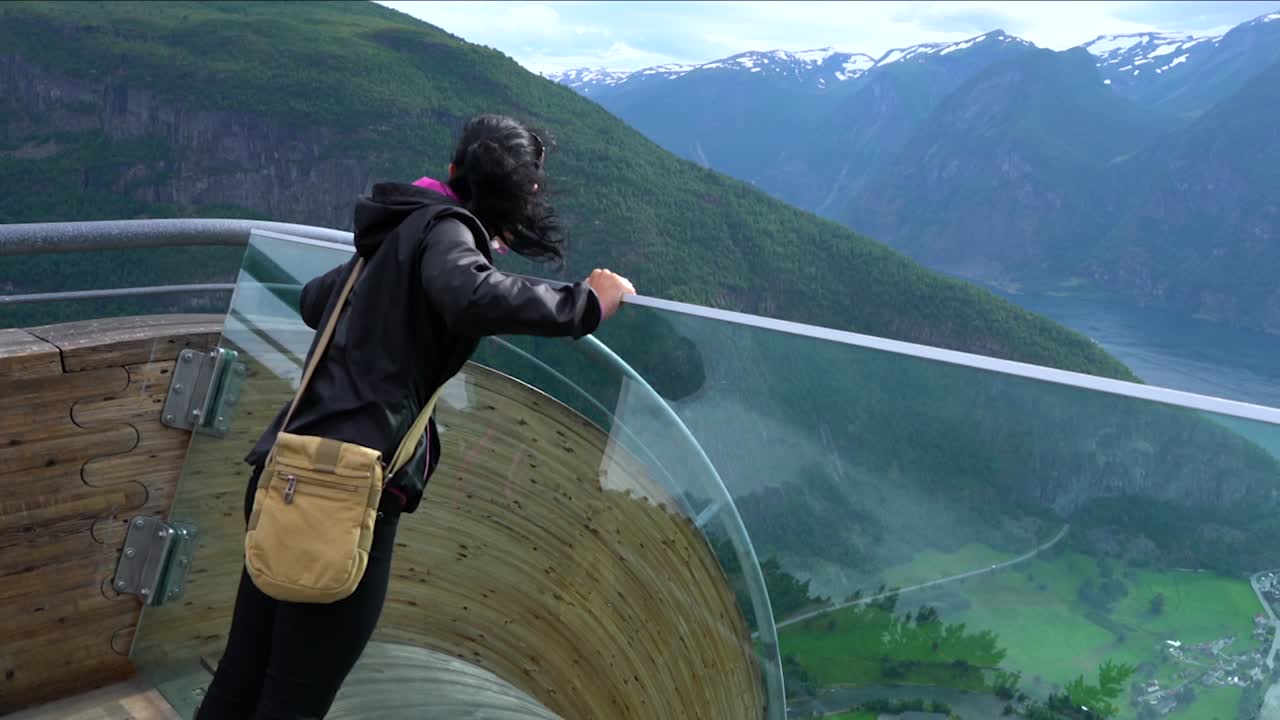 스테가스테인 전망대 아름다운 자연 노르웨이 전망대 전망대.