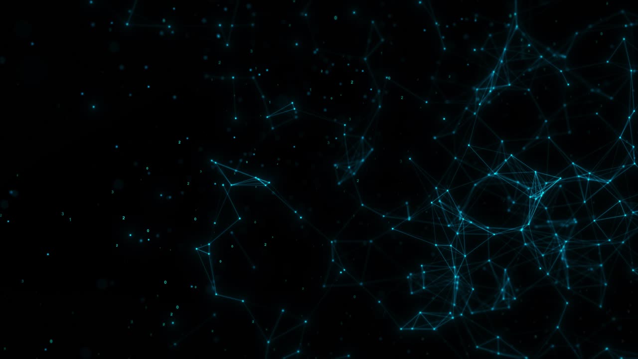 3d 4k plexus particle glow connection lines dots business concept medical science communications