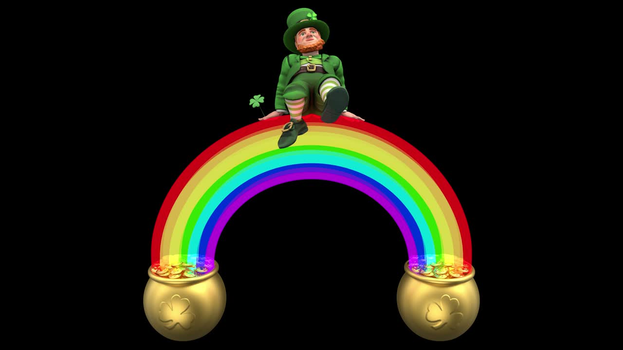 leprechaun, la olla de oro tiene un bucle mágico.