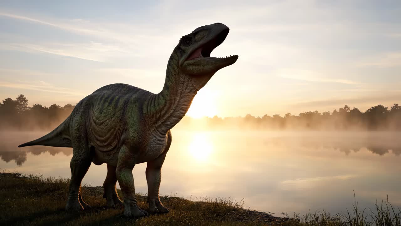 Dinosaur at Sunrise