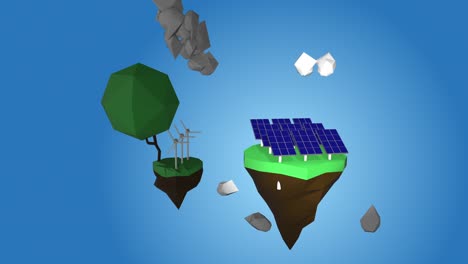 video de 4k de paisaje con paneles solares y molinos de viento. salvar el planeta y el concepto de energía.