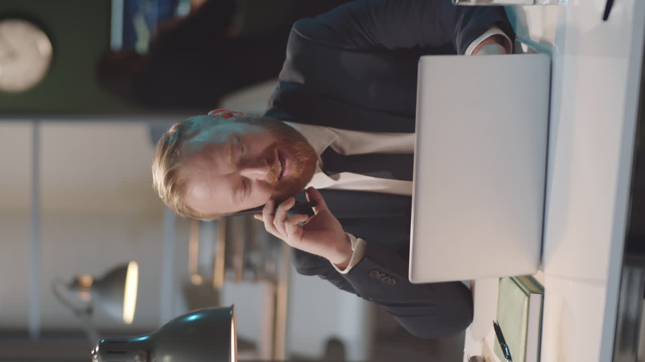 Businessman on a phone call in the office