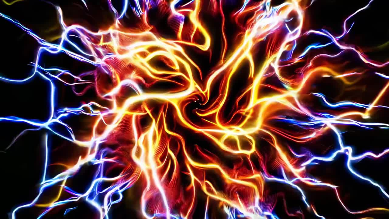 Abstract Glowing Spiral Energy